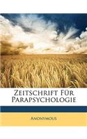 Zeitschrift Fur Parapsychologie