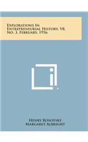 Explorations in Entrepreneurial History, V8, No. 3, February, 1956