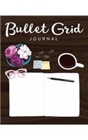 Bullet Grid Journal: Cute Desk Icons, 150 Dot Grid Pages, 8"x10", Professionally Designed