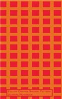 Yellow Orange Square Pattern Journal Notebook