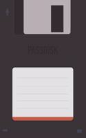 Dark Passdisk Floppy Disk 3.5 Diskette Retro Password log [110pages][6x9]
