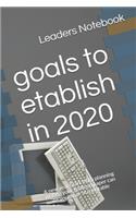 goals to etablish in 2020