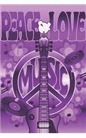 Notebook Hippie peace love violet