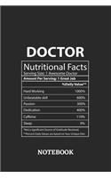 Nutritional Facts Doctor Awesome Notebook