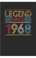 Legend Since 1968: Blank Lined Notebook (6" x 9" - 120 pages) Birthday Themed Notebook for Daily Journal, Diary, and Gift