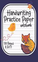 Handwriting Practice Paper Notebook