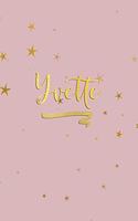 Yvette: Personalized Journal to Write In - Rose Gold Line Journal