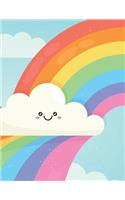 Cloud Notebook: Rainbow Glitter Journal Lined Ruled Page Paper For Kids Teen Girl Boy Women Preschool Kindergaten Primary School Great For Writing Cute Diary Note P(18 Cloud Notebook)