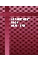 Appointment Book 9am - 6pm: Pedicure Pink, Spa, Salon or Small Business Customer Appointment Hourly Planner Set at 15-Minute Intervals with No Assigned Dates.