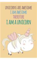 Unicorns Are Awesome, I Am Awesome, Therefore I Am a Unicorn: 2019 Planner: Pink and Cream Design