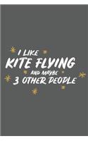 I Like Kite Flying and Maybe 3 Other People: Small 6x9 Notebook, Journal or Planner, 110 Lined Pages, Christmas, Birthday or Anniversary Gift Idea