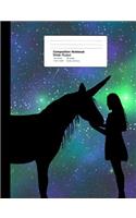 Composition Notebook Wide Ruled 7.44 X 9.69 Inches 100 Sheets / 200 Pages
