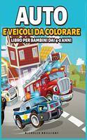 Auto e veicoli da colorare libro per bambini dai 4-8 anni