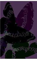 Journal: Abstract Butterflies on Purple Background: Lined Journal, 120 Pages, 5.5 x 8.5, Black, Purple and Green Butterflies, Soft Cover, Matte Finish(17 Butterfly Journals)