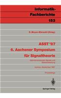 ASST ’87 6. Aachener Symposium für Signaltheorie
