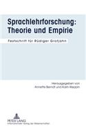 Sprachlehrforschung: Theorie Und Empirie