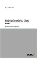 Erklärung von Verhaltensweisen, Charakterzügen und Beziehungen zu Brüdern und Schwestern durch die jeweilige Geschwisterkonstellation