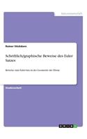 Schriftlich/graphische Beweise des Euler Satzes: Beweise zum Euler-Satz in der Geometrie der Ebene