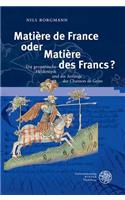 Matiere de France Oder Matiere Des Francs?