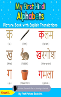 My First Hindi Alphabets Picture Book with English Translations