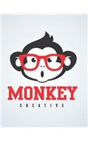 Monkey Creative Blank Lined Notebook