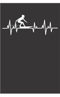 Surfing Notebook: Notebook Surfer Girl Surf Sufing Heartbeat