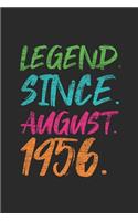 Legend Since August 1956: Graph Ruled Notebook - Journal 63rd Birthday for Woman and Men