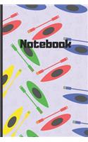 Notebook: Kayak Pattern Novelty Notebook / Journal 120 Lined Pages (6 X 9)