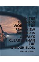 In the business world, the rear-view mirror is always clearer than the windshields.