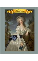 Notebook: Beautiful Women in Art Cover Notebook For Mom, 8 x 10, 130 Pages Lined Paper For Writing Notebook, Perfect for Journaling, Note Taking or Diary