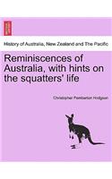 Reminiscences of Australia, with Hints on the Squatters' Life