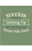 Success Consist of Getting Up Just One More Time Than You Fall