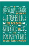 New Orleans Where Food is King Music is Religion and Partying is And Art Form