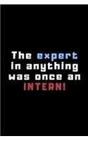 The Expert in Anything Was Once an Intern!: Lined Paper Journal