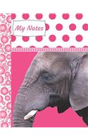 My Notes: Elephant Writing Journal Composition Notebook