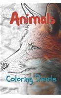 Animals Coloring Sheets: 30 Animals Drawings, Coloring Sheets Adults Relaxation, Coloring Book for Kids, for Girls, Volume 8