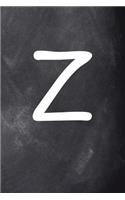 Monogram Z Personalized Monogram Journal Custom Gift Idea Letter Z Chalkboard: (Notebook, Diary, Blank Book)(Personalized Monogram Journals Notebooks Diaries)