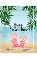 Notebook Sketchbook: Summer Aloha Cover: Notebook Sketchbook, Paper Book for Sketching, Drawing, Journaling & Doodling (Sketchbooks), Perfect Large size at 8.5" x 11", 1