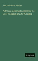 Notes and memoranda respecting the Liber studiorum of J. M. W. Turner