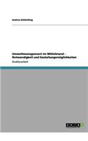 Umweltmanagement Im Mittelstand - Notwendigkeit Und Gestaltungsmoglichkeiten