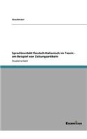Sprachkontakt Deutsch-Italienisch im Tessin - am Beispiel von Zeitungsartikeln