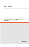 Untersuchung der Besonderheiten der Unternehmensbesteuerung in Österreich
