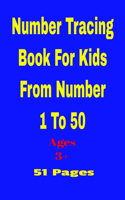 Number tracing book for kids from number 1 to 50