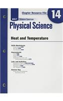 Holt Science Spectrum Physical Science Chapter 14 Resource File: Heat and Temperature