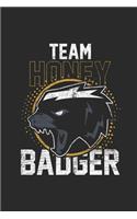 Team Honey Badger: Graph Paper Notebook / Journal (6 X 9 - 5 Squares per inch - 120 Pages) - Gift Idea for Animal Lover And Honey Badger Fans