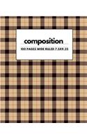 Composition: Buffalo Plaid Notebook: Get Organized with this back to school student notebook or journal makes a great gift for kids, girls, boys and teachers for