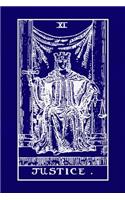 XI Justice: Tarot Card Journal, 6 X 9 Inch Matte Softcover Paperback Notebook with 120 Blank Lined Pages