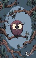 Notebook by Dim Ple: Owl Cover and Dot Graph Line Sketch Pages, Extra Large (8.5 X 11) Inches, 110 Pages, White Paper, Sketch, Notebook Journal