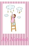 My Notebook: 110 Blank Pages Lovely Notebook with Girl Perfect for Drawing and Writing