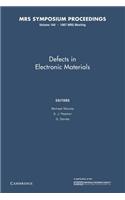 Defects in Electronic Materials: Volume 104